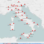 Italy Airports Map   Map Of Italy Showing Airports (Southern With Map Of Italy And Airports