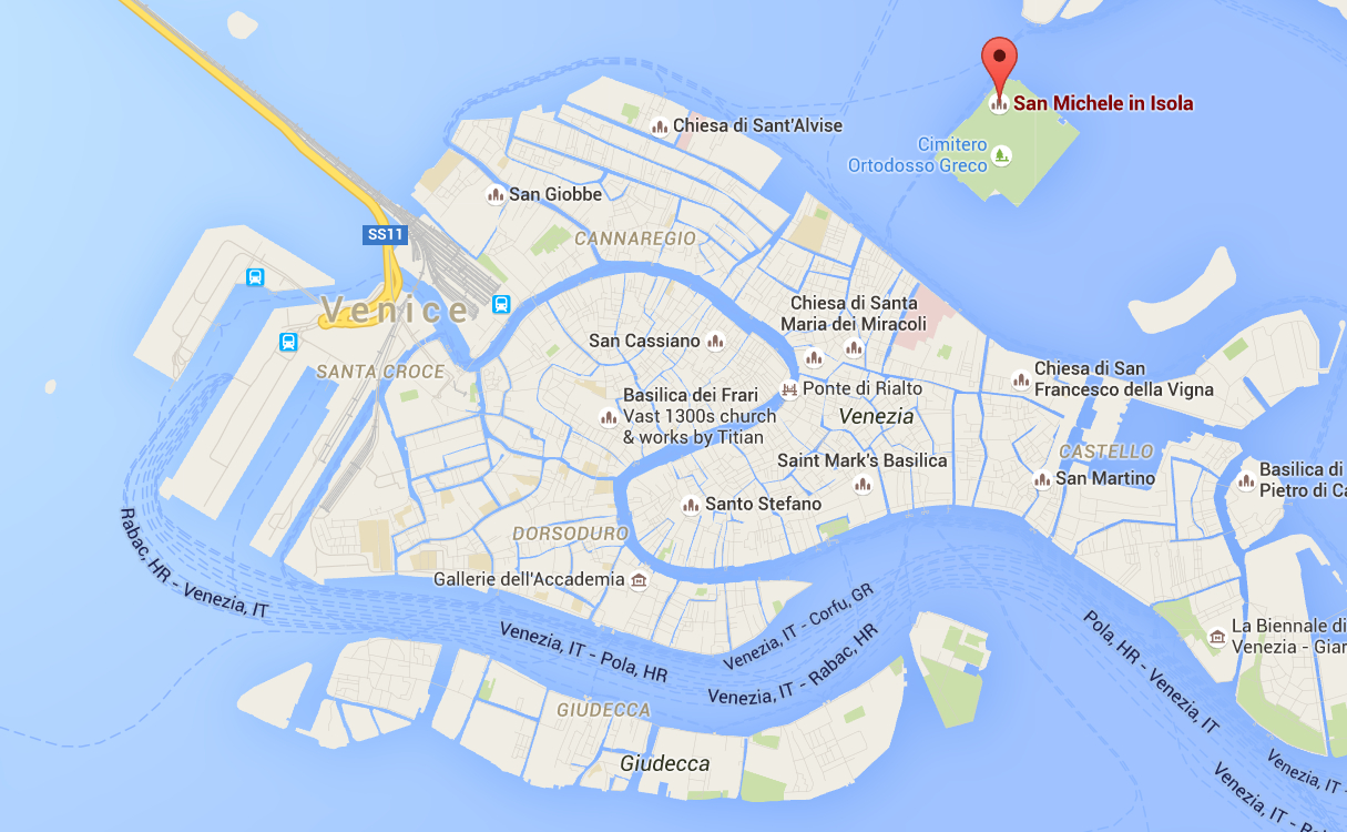 italy isola di san michele venices island of the dead regarding map of venice italy islands Italy: Isola Di San Michele, Venice'S Island Of The Dead regarding Map of Venice Italy Islands