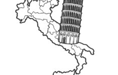 Italy Map And Leaning Tower Pisa Sketch Royalty Free Vector pertaining to Leaning Tower Of Pisa Map Italy