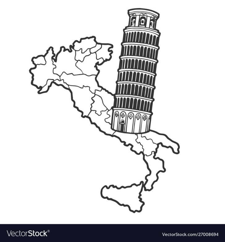 Leaning Tower of Pisa Map Italy