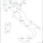 Italy Map Outline   Outline Map Of Italy With Cities (Southern Inside Black And White Printable Map Of Italy