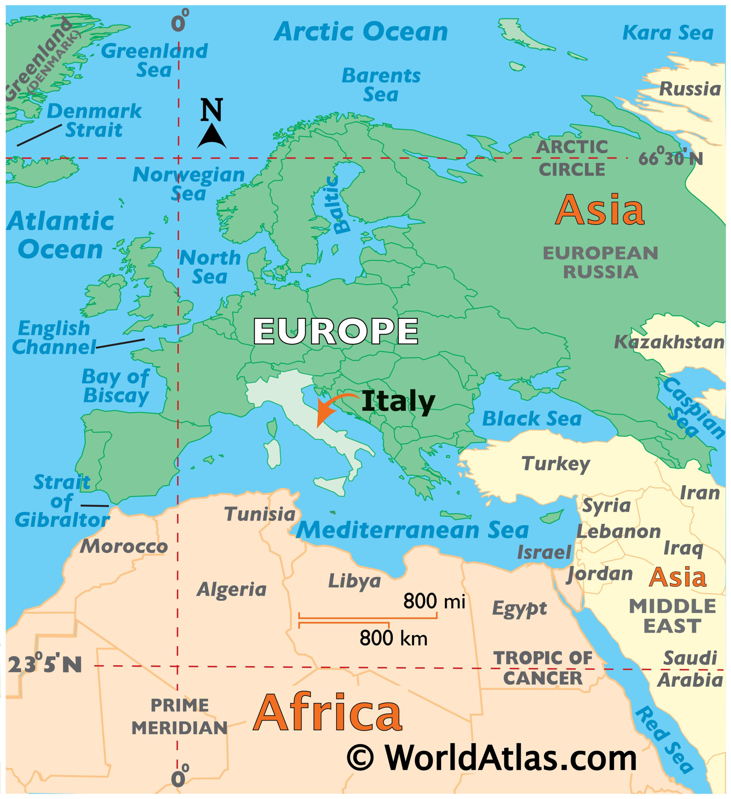 Italy Maps &amp;amp; Facts - World Atlas throughout Italy On The Map Of The World