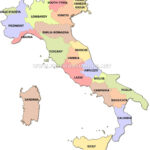 Italy Political Map Regarding Free Printable Map Of Italy Regions