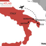 Italy Puglia Travel Map   Chasing Atlas In Puglia On Map Of Italy