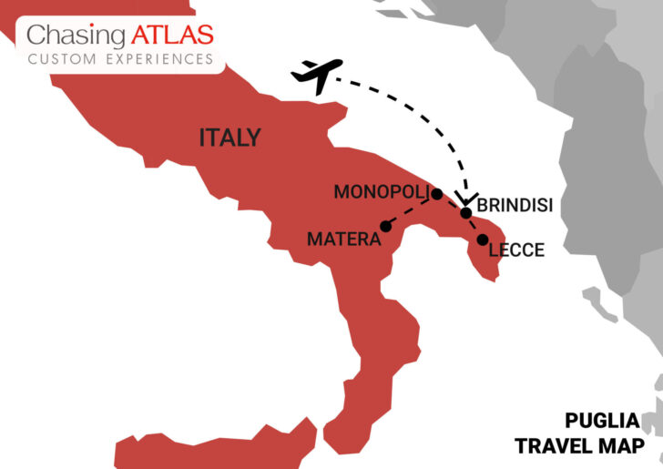 Puglia on Map of Italy