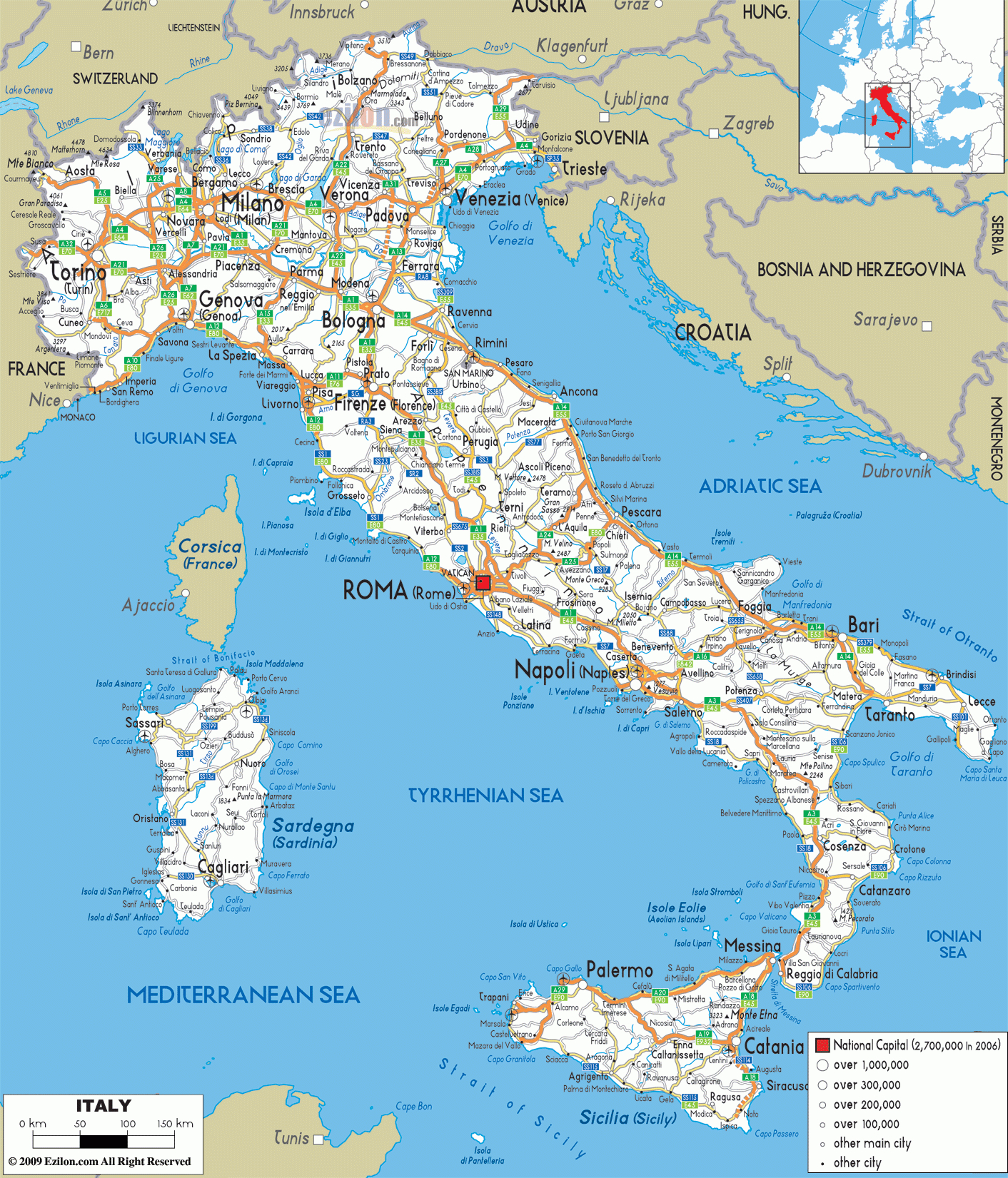 Italy Road Map Guide: Explore Highways, Routes, And National Road inside Map of Italian Towns and Cities