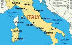 Italy Sea Map – Map Of Italy Sea (Southern Europe – Europe) for Map of Europe and Italy
