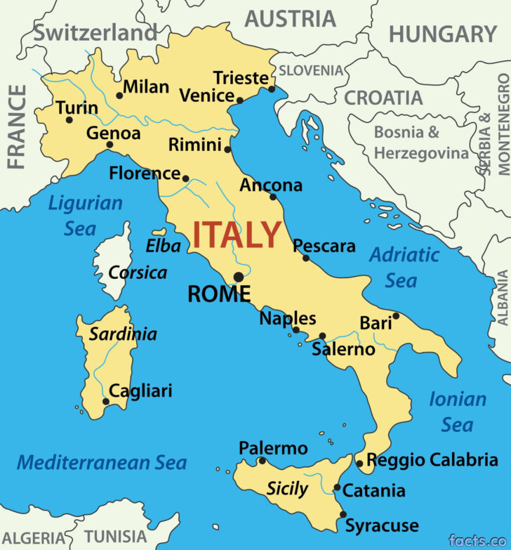 Picture of Italy on Map
