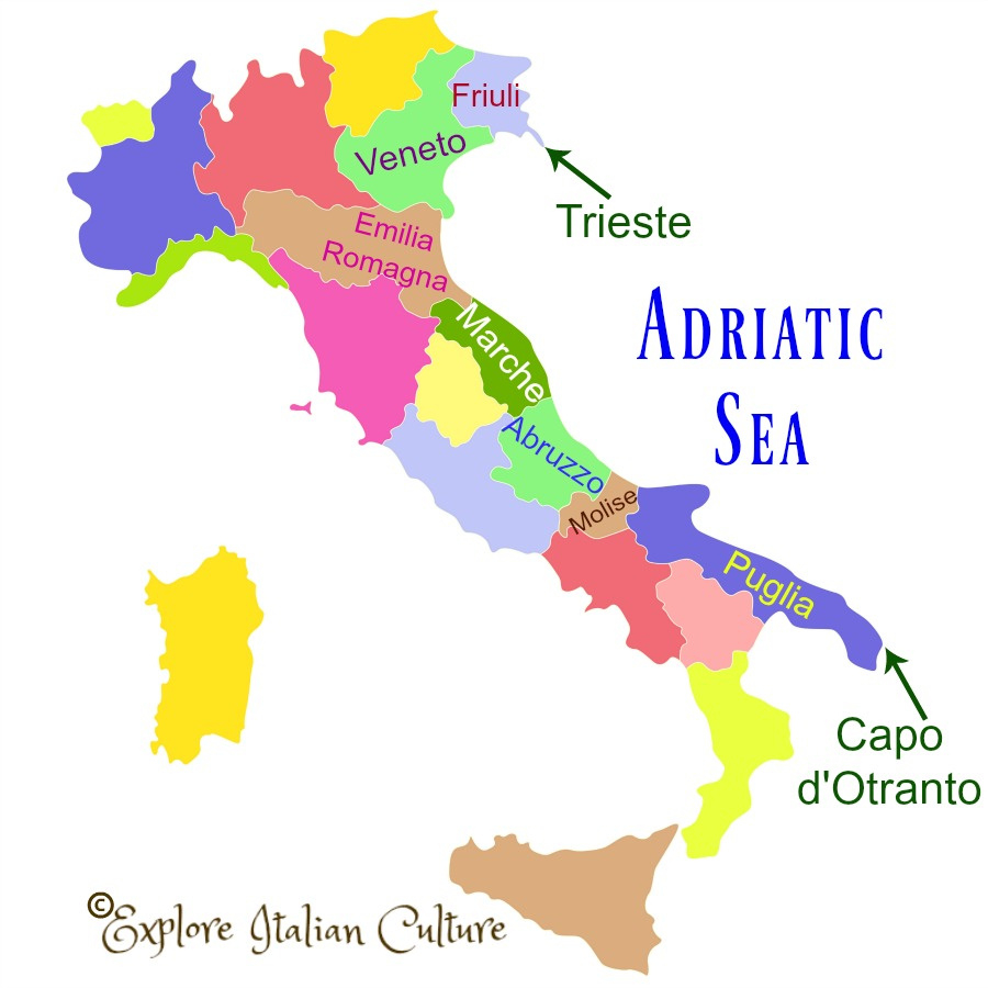 Italy&amp;#039;S Adriatic Coast - A Lesser-Known Destination pertaining to East Coast of Italy Map