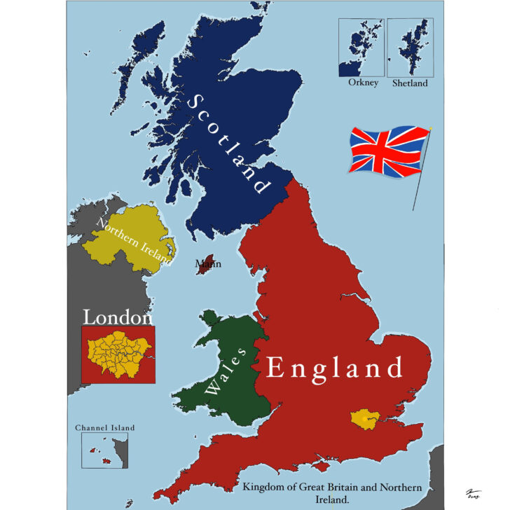 Map of United Kingdom and Northern Ireland
