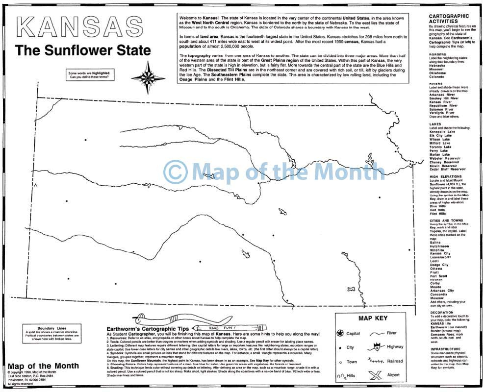 Kansas Map pertaining to Blank Map of Kansas City