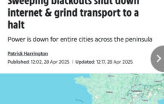 Kapadia Cp On X: "A Large-Scale Power Outage Has Occurred In regarding Map Of Power Outages In Spain And Portugal
