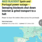 Kapadia Cp On X: "A Large Scale Power Outage Has Occurred In Within Map Of Power Outage In Spain And Portugal
