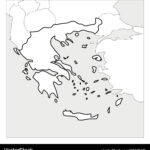 Karte Griechisch Schwarz Dick Umriss Hervorgehoben Pertaining To Blank Map Of Ancient Greece Printable