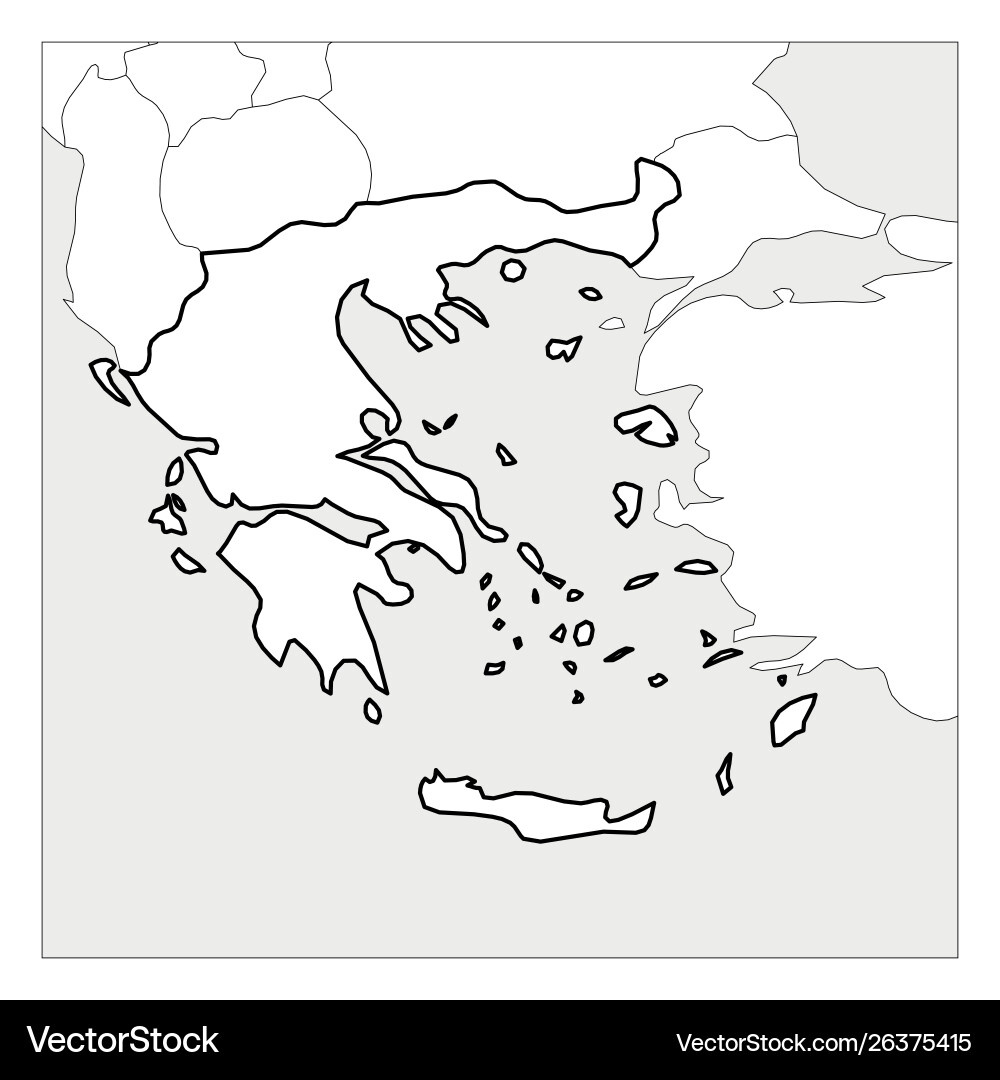 Karte Griechisch Schwarz Dick Umriss Hervorgehoben pertaining to Blank Map of Ancient Greece Printable