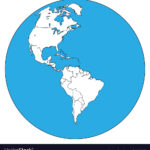 Karte Nord  Und Südamerika Umriss Lizenzfreies Vektorbild For North America And South America Outline Map