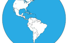 Karte Nord- Und Südamerika Umriss Lizenzfreies Vektorbild within North And South America Map Outline