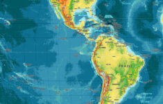 Karte Physical Map Of South And North America ǀ Alle Stadtkarten in Map of North and South America