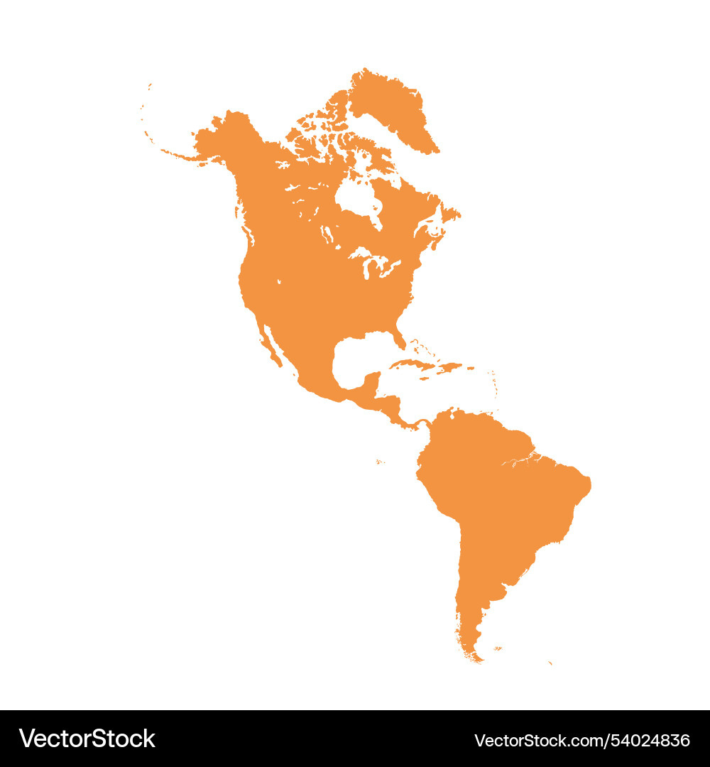 Karte Von Nord- Und Südamerika Zeichen Silhouette regarding North and South America Map Vector