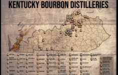 Kentucky Bourbon Distilleries Map Push Pin Map Bourbon Trail Wall Art  Travel Bucket List Bourbon Drinker Man Cave Decor Husband Gift For Him | intended for Pdf Printable Kentucky Bourbon Trail Map