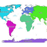 Labeled World Map With Continents | Labeled Maps Intended For Printable Map Of The Seven Continents