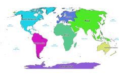 Labeled World Map With Continents | Labeled Maps intended for Printable Map of the Seven Continents