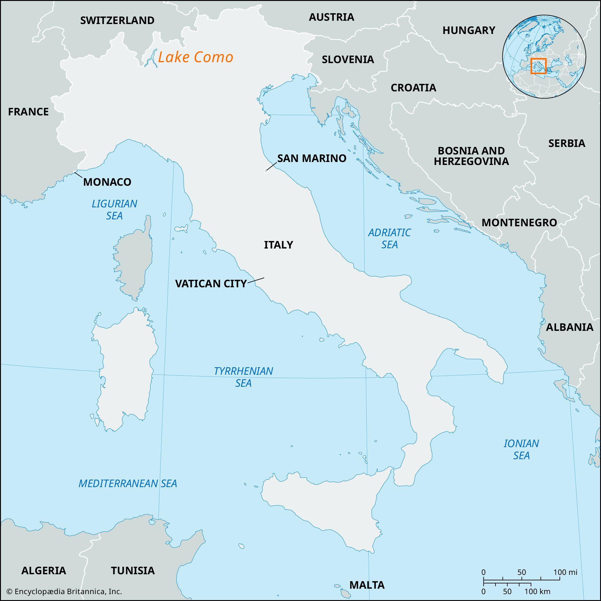 Lake Como | Italy, Map, Depth, &amp;amp; Facts | Britannica within Map Of Italy With Lake Como