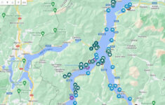 Lake Como Map: Complete Map Of Lake Como, Italy with Map Of Italian Lakes Region