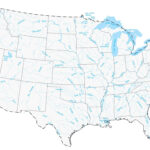 Lakes And Rivers Map Of The United States   Gis Geography For Printable Blank US Map With Rivers