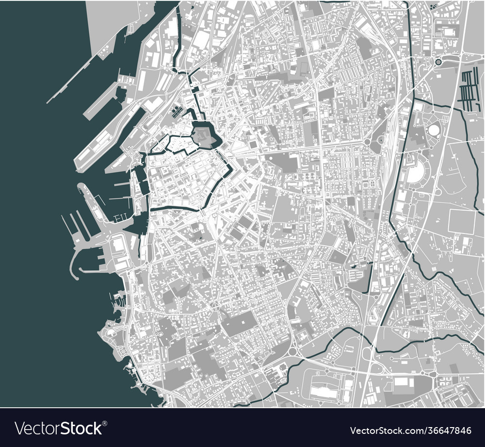 Landkarte Stadt Livorno Tuscany Italy Lizenzfreier Vektor pertaining to Map Of Livorno Tuscany Italy