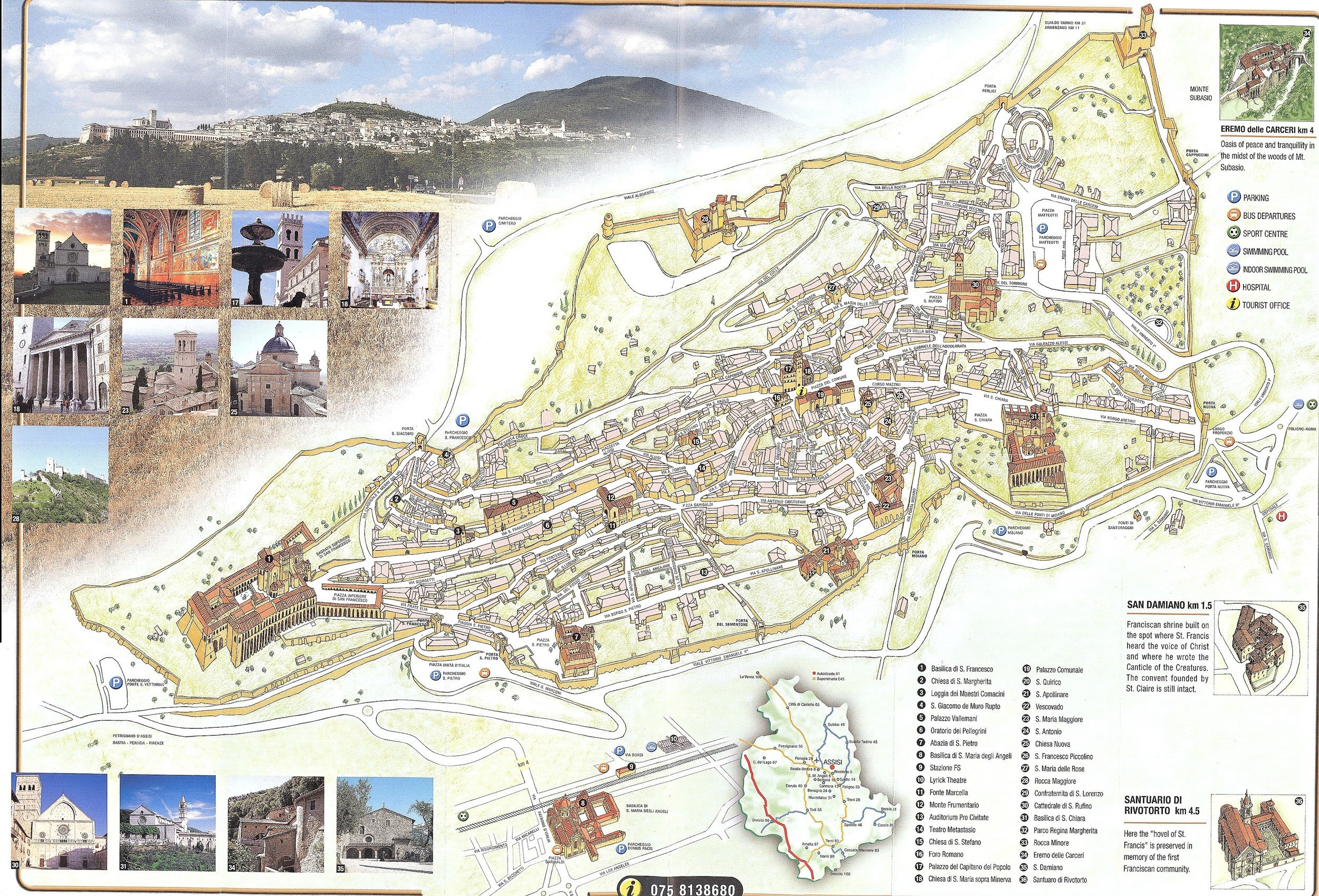 Large Assisi Maps For Free Download And Print | High-Resolution with regard to Assisi Italy Map Of The City