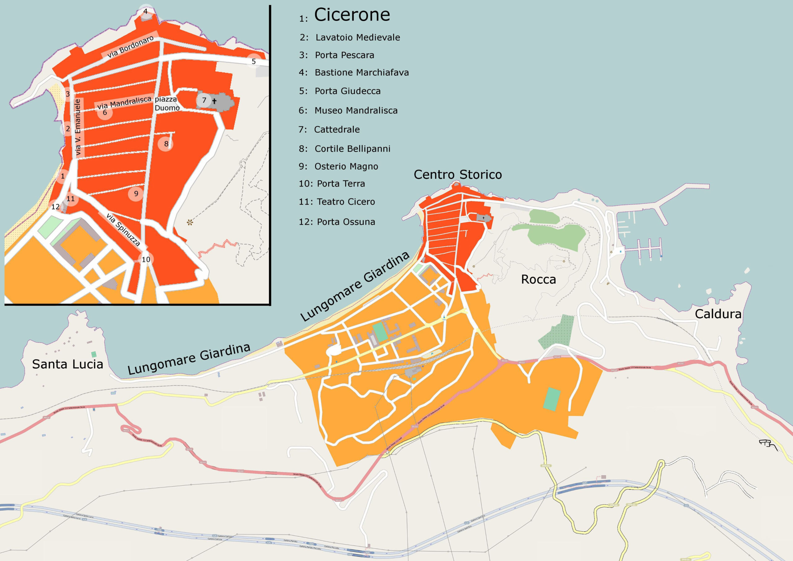 Large Cefalu Maps For Free Download And Print | High-Resolution within Map Of Cefalu Sicily Italy