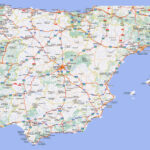 Large Detailed Highways Map Of Spain And Portugal With Cities In Map Of Spain And Portugal With Major Cities