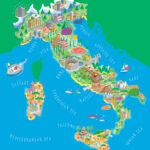 Large Detailed Illustrated Tourist Map Of Italy. Italy Large Throughout Tourist Map Of Italy With Cities Large Detailed Illustrated Tourist Map Of Italy. Italy Large Throughout Tourist Map Of Italy With Cities