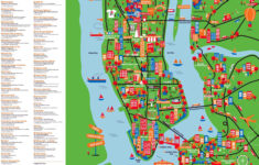 Large Detailed New York Tourist Attractions Map | New York | Usa for New York City Tourist Map Printable