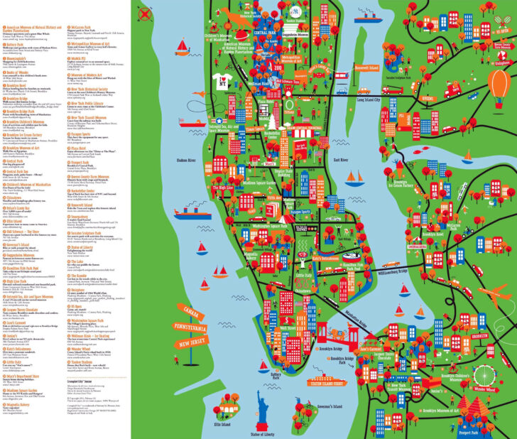 New York City Tourist Map Printable