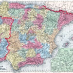 Large Detailed Old Political And Administrative Map Of Spain And Pertaining To Political Map Of Spain And Portugal