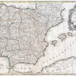 Large Detailed Old Political And Administrative Map Of Spain And With Map Of France Spain And Portugal With Cities