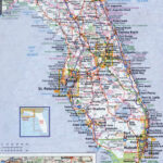 Large Detailed Roads And Highways Map Of Florida State With All In Printable Map Of Florida With Cities