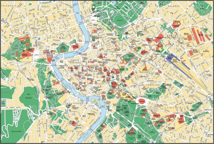 City Map of Rome Italy City Map of Rome Italy