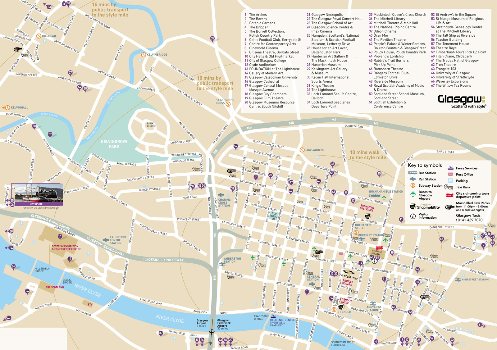 Large Glasgow Maps For Free Download And Print | High-Resolution with regard to Glasgow Tourist Map