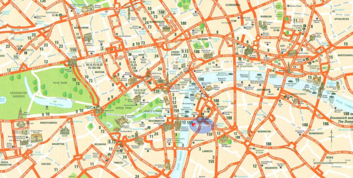 Free Printable Map of London Free Printable Map of London