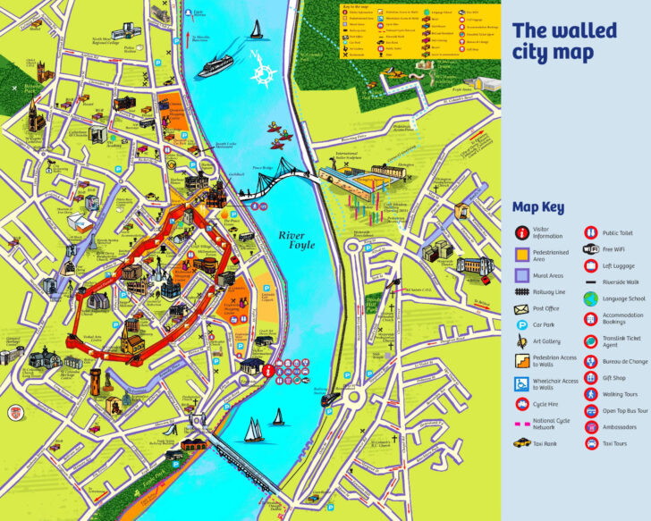 Map of Derry Northern Ireland
