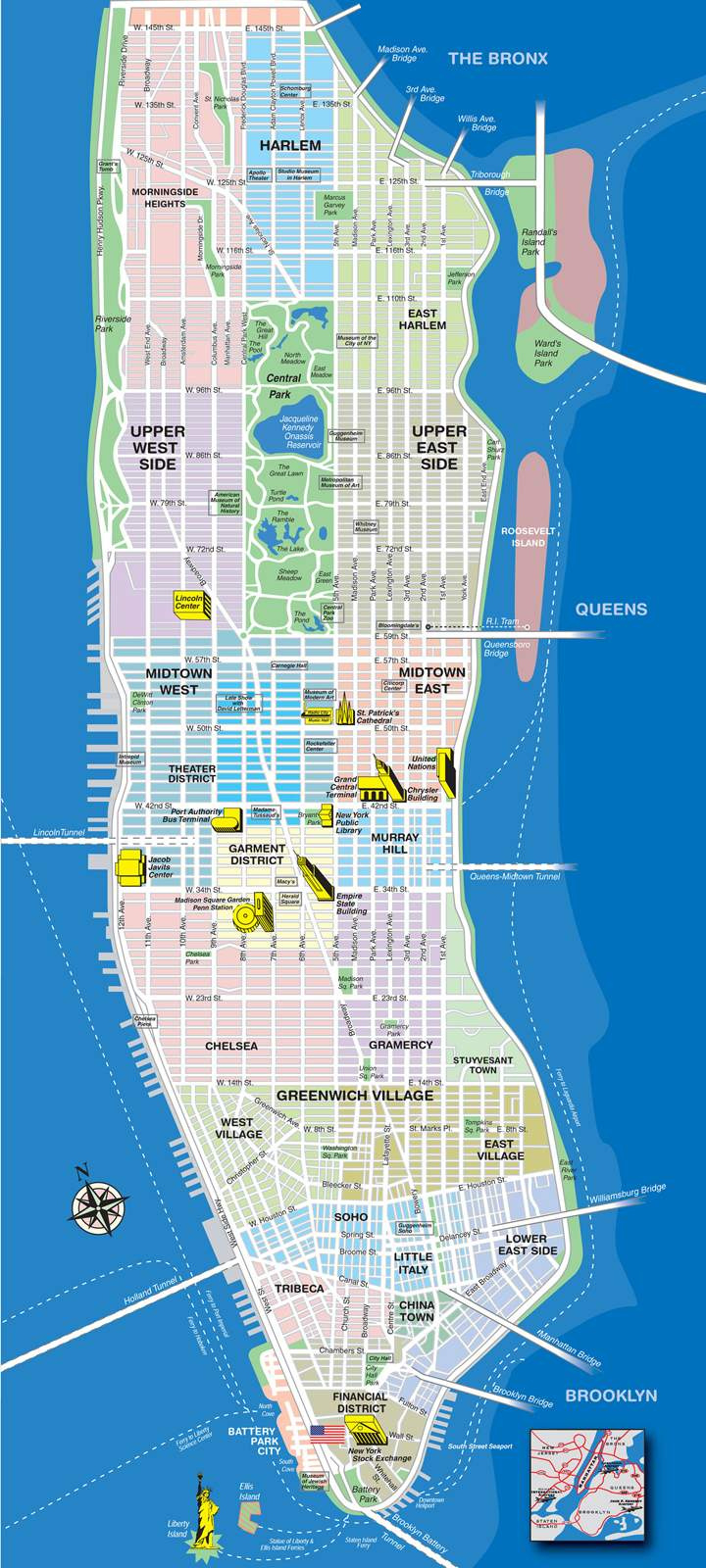 Large Manhattan Maps For Free Download And Print | High-Resolution in Free Printable Walking Map of New York City