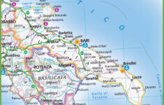 Large Map Of Apulia - Ontheworldmap with regard to Map of South Italy Puglia