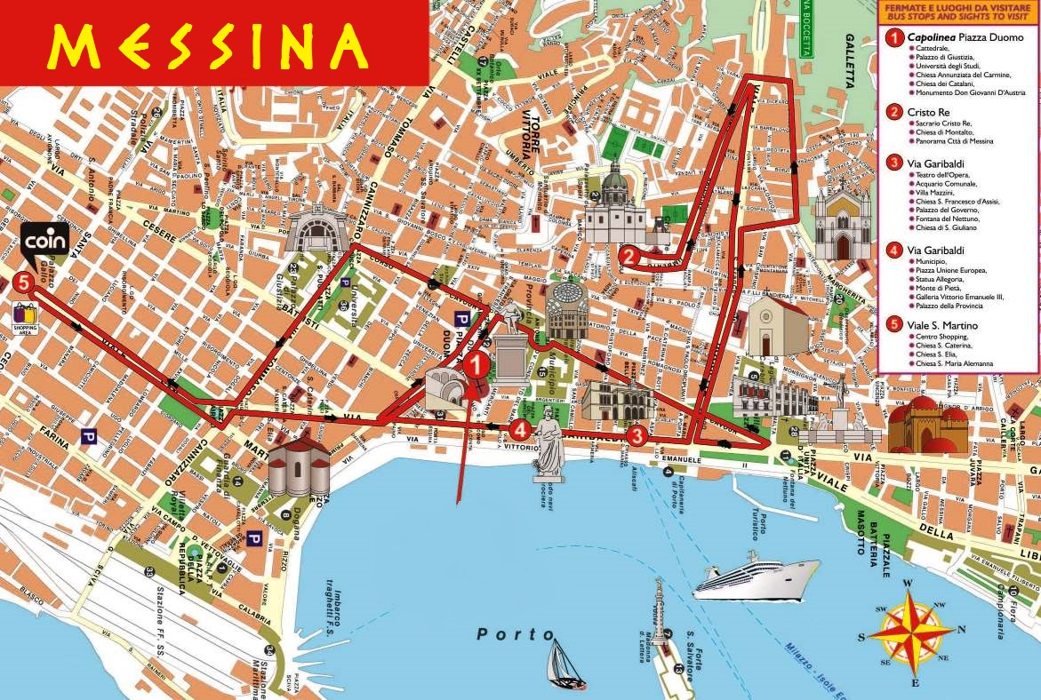 Large Messina Maps For Free Download And Print | High-Resolution intended for Map Of Messina Sicily Italy