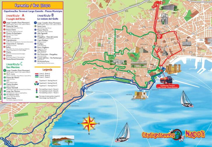 Tourist Map of Naples Italy Tourist Map of Naples Italy