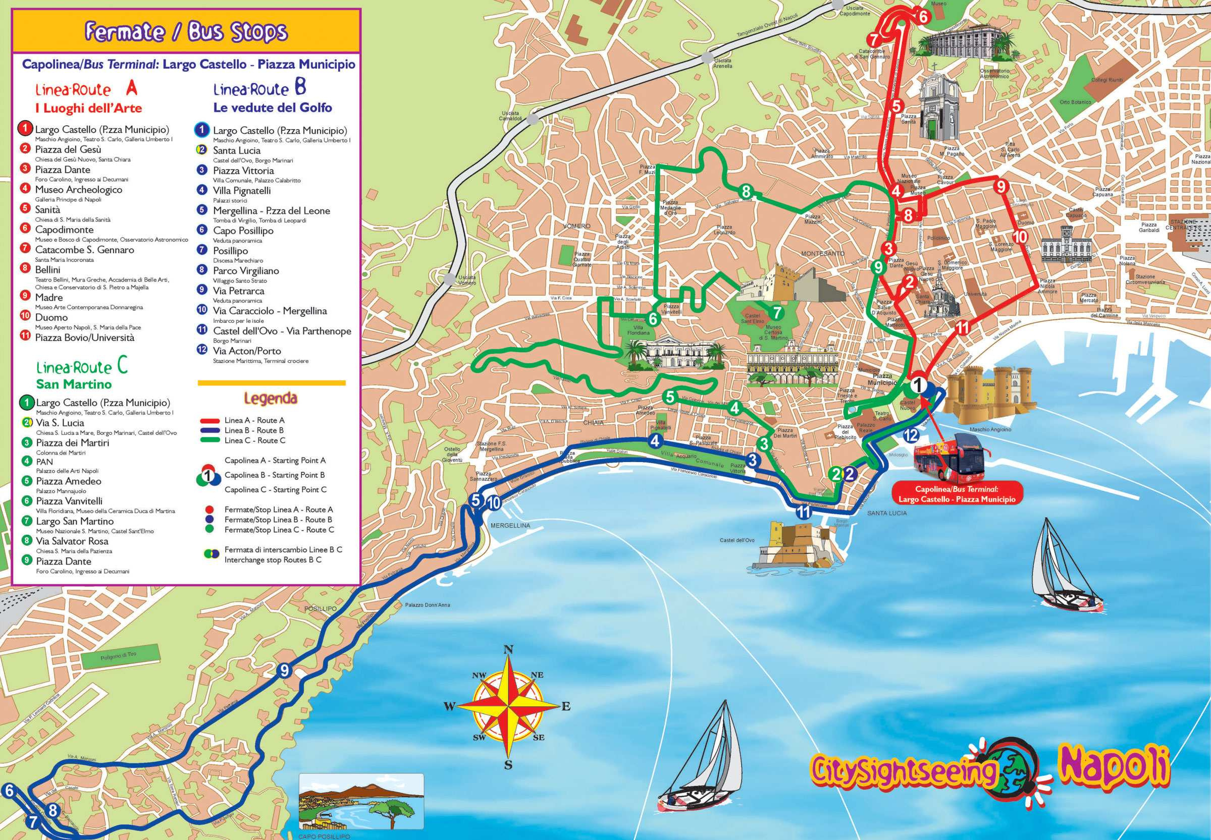 Large Naples Maps For Free Download And Print | High-Resolution throughout City Map of Naples Italy