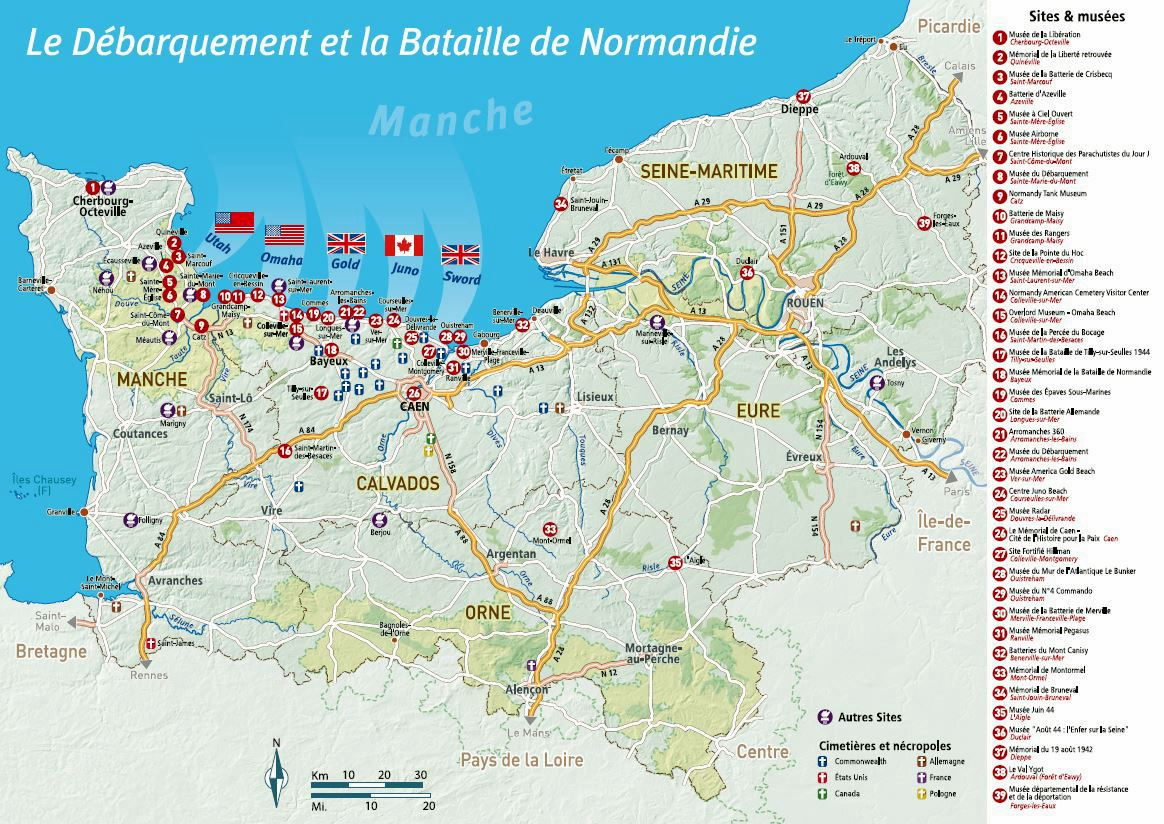 large normandy maps for free download and print high resolution intended for printable map of normandy france Large Normandy Maps For Free Download And Print | High-Resolution intended for Printable Map of Normandy France