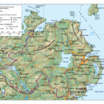 Large Physical Map Of Northern Ireland | Ireland | Europe For Interactive Map Of Northern Ireland